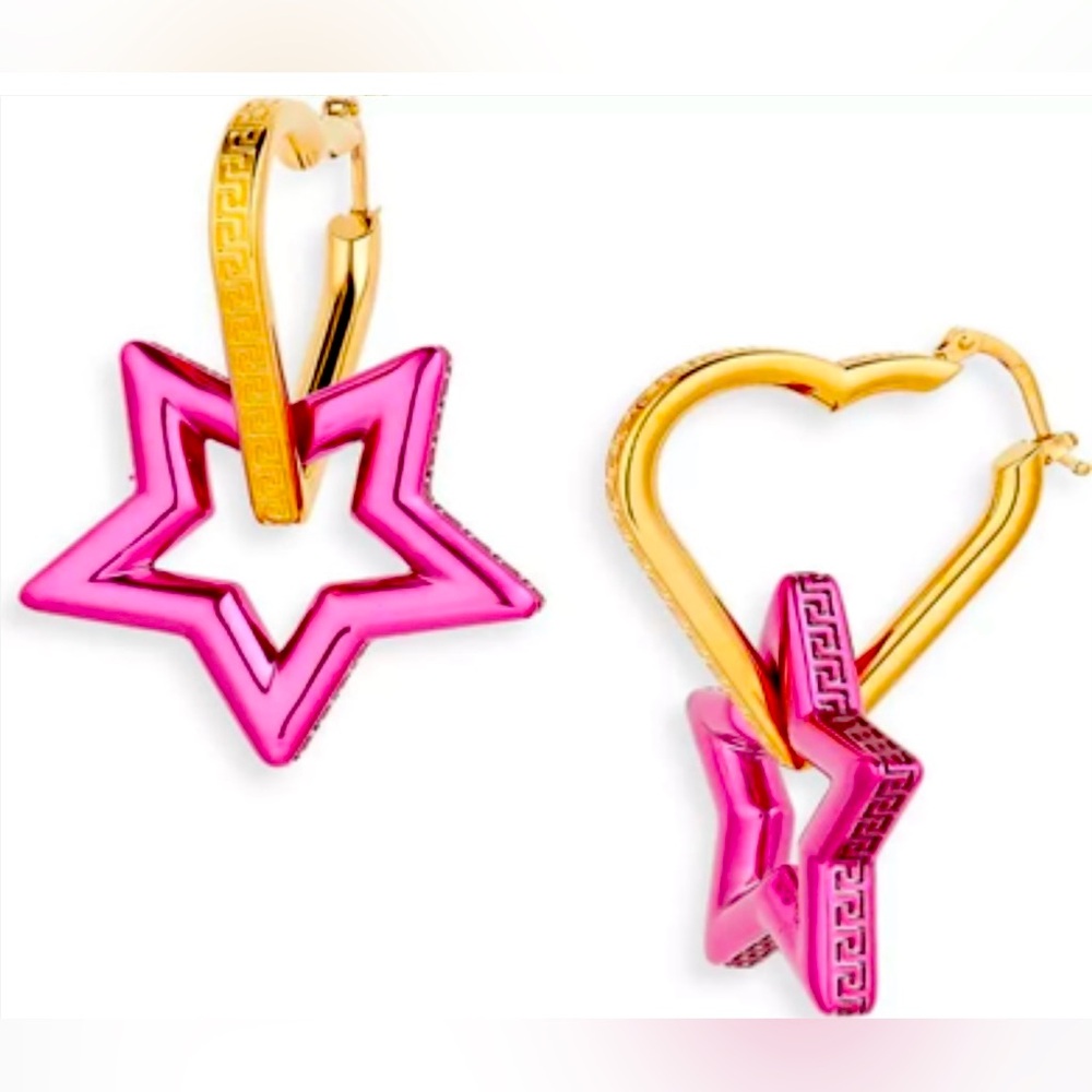 Versace

Goldtone Star & Heart Drop Earrings NWT